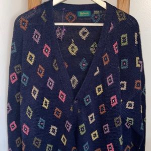 RARE Vintage Buford London New York 80% Silk Cardigan